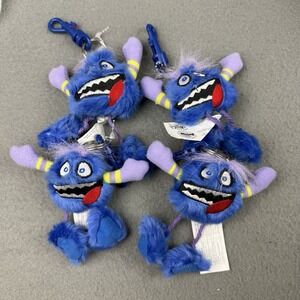 Silly Slammers Beanbag Plush Keychains Lot of 4 NEW Old Stock Vintage 90s